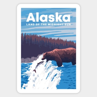 Land Of The Midnight Sun - Alaska Sticker